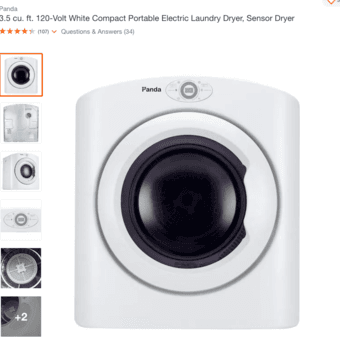 for sale: panda compact electric dryer, 120 V, 3.5 cu feet 1