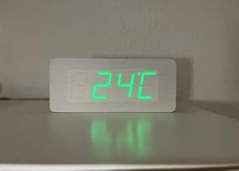 Minimalist LED Clock w/ Alarm, Date, and Temperature 2