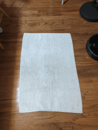 White Ikea bath mat (clean but with some discoloration) 1