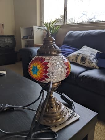Camera, Ipod nano, turkish stained glass lamp 1