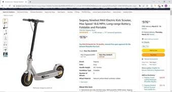 New Segway Ninebot MAX Electric Kick Scooter, Max Speed 18.6 MPH 3