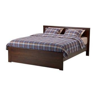 IKEA BRUSALI bed frame, queen size 1