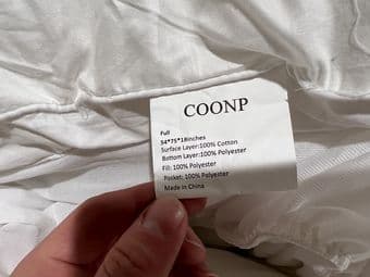 Full size white mattress topper 1
