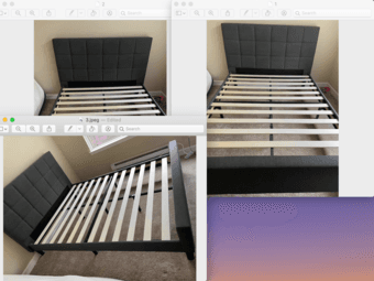 bed, mattress and 2 bedside tables 1