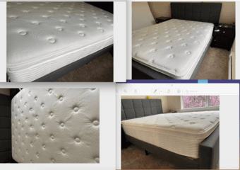 bed, mattress and 2 bedside tables 2