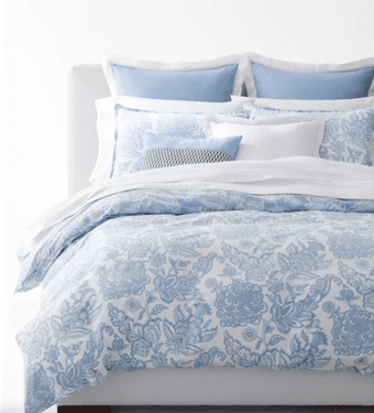 Ralph Lauren queen sized comforter - blue floral pattern 1