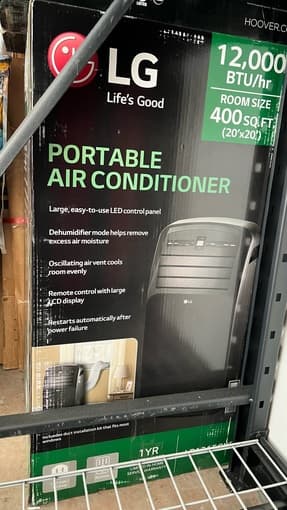 Portable AC -- Almost new, in original package.. 1
