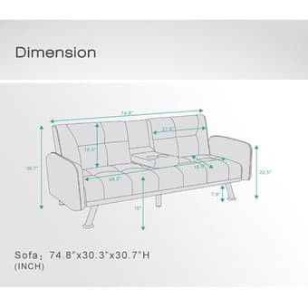Pair of mid centurySofa/Couch that converts into bed - price for each 3