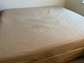 Cal king bed frame+mattress for sale 2