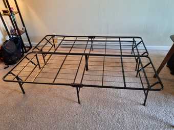 Metal Raised Platform Bed frame. 1