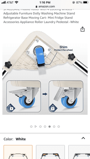 Mobile Roller with 4 Locking Wheels - Adjustable 2