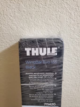 Unopened Thule Wingbar Evo 135 Black (roof rack bar) $240 2