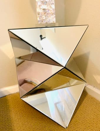 Z Gallerie mirrored modern snazzy side tables 1