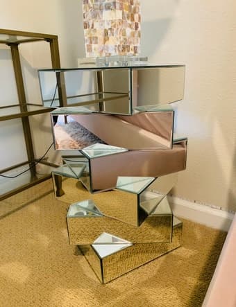Z Gallerie mirrored modern snazzy side tables 3
