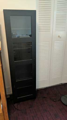 Black wood display cabinet 2