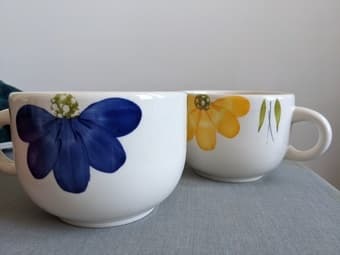 Pretty hand painted porcelain cups 1