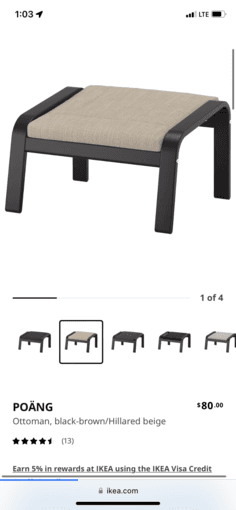 IKEA Poang Chair and Ottoman 3