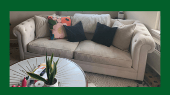 92" Beige Fabric Sofa $900 OBO 3