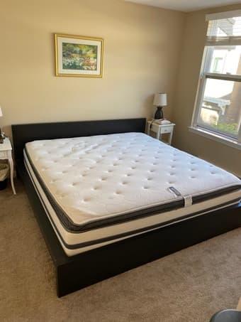 Beautyrest King size mattress and Ikea King frame 2