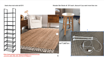 Move Out Sale (Stools, furniture, rugs, misc. items) 1
