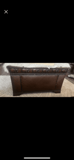 Hand-carved Antique wooden chest 1