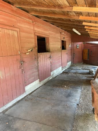 Vacant barn on acreage in Portola Valley. Secure feed room 9 X 23 X 8 3