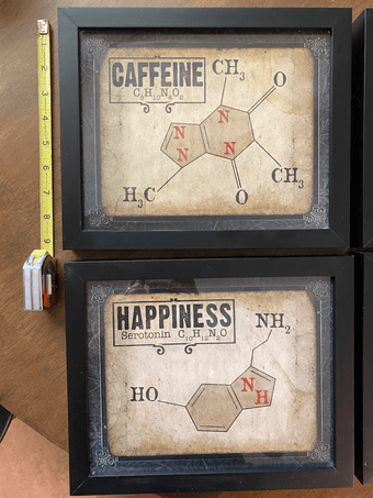 Framed wall art - fun nerdy decor - 4 pieces 2