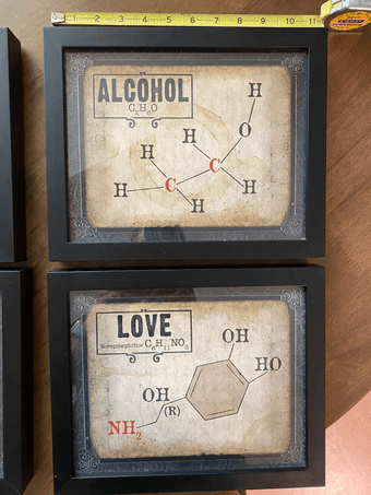 Framed wall art - fun nerdy decor - 4 pieces 3