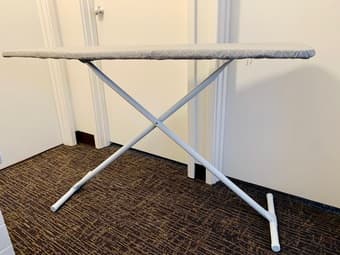 Almost brand new Maytag iron + Ironing board + Wire Rack 3