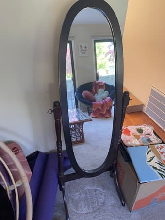 Wooden Mirror (Floor Length / Free Standing) Originally $95 3