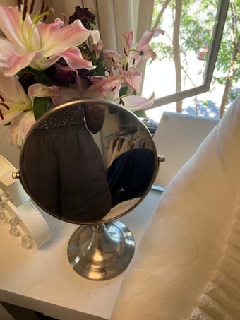Desk Mirror, Plant, Decor 1
