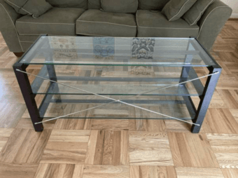 Glass and Wood 3-tier Coffee Table 2