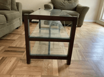 Glass and Wood 3-tier Coffee Table 3