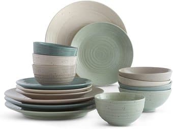 Sango Siterra Artist's Blend 16-Piece Stoneware Dinnerware Set 1