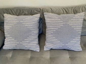 Pair of light blue cushions 1