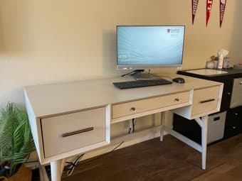 West Elm Mid-Century Desk, Pebble 2