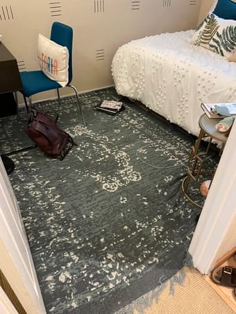 Blue/green 6’ x 8’ area rug - used 8 months 1
