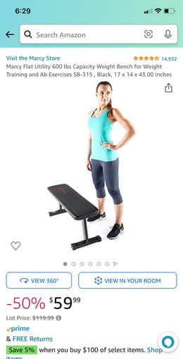 600 lbs Capacity Weight Bench for Weight Training and Ab Exercises 2