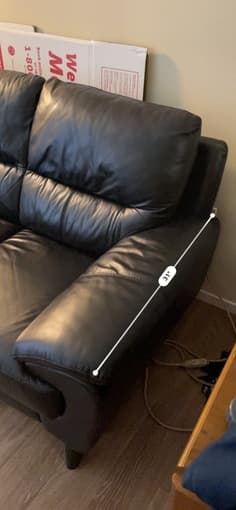 Black leather couch 3