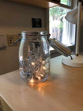 LED string twinkle lights & Mason Jar 1