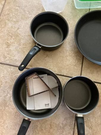 Pan + pots + strainer + plastic containers IKEA 3
