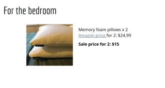 Memory foam pillows (2) 1