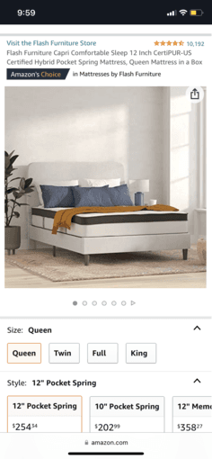 New, in-box Queen mattress! 1