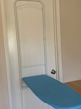 Steam Iron & Door Hanging Ironing Board -- As Good As New 3