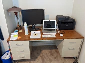Vintage Steelcase MCM tanker desk 1