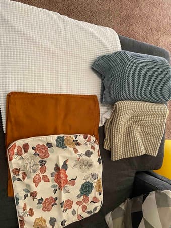 Ikea throw blankets and pillow covers 1
