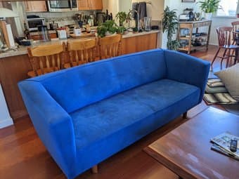 Vintage blue MCM sofa 2