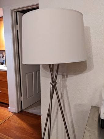 Chrome tripod floor lamps 3