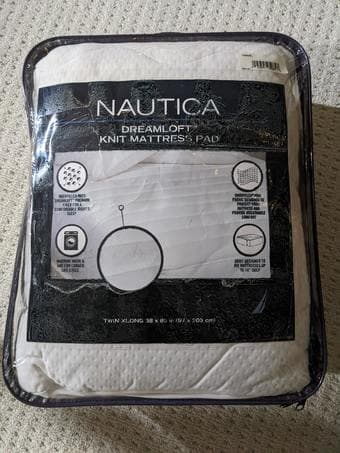 Twin XL mattress pad ($30) + sheets ($5) 1