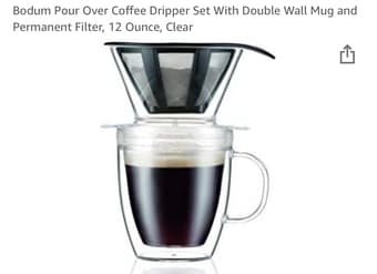 Bodum one cup pour over coffee maker 1